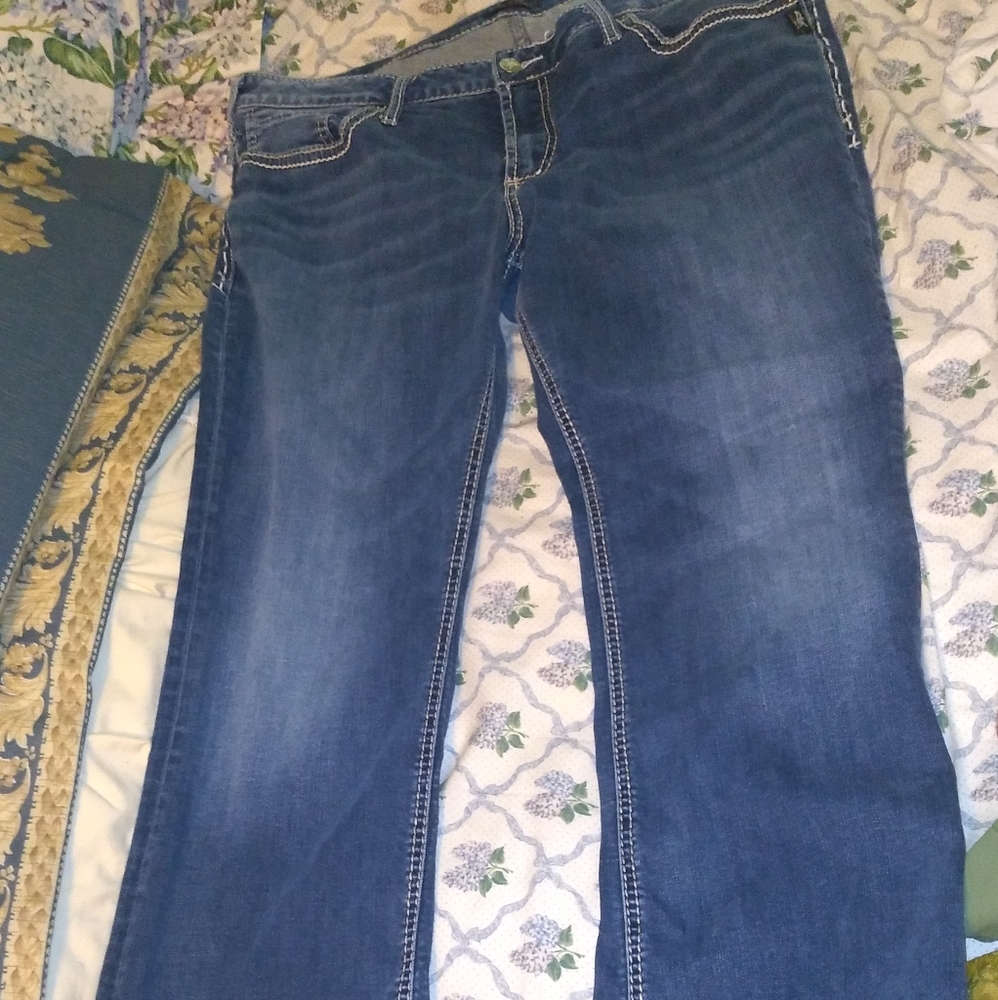 Size 18 Bootcut Silver Jeans